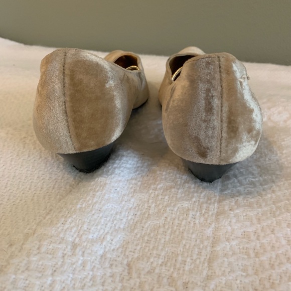 Gold Velour Flats - Picture 4 of 6